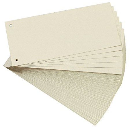 Original Falken 100er Pack Karton-Trennstreifen. Made in Germany. 10,5 x 24 cm chamois Trennlaschen Trennblätter Ordner Register Blauer Engel
