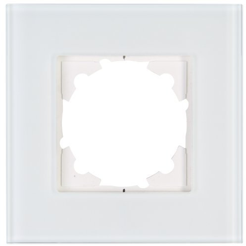 Kopp ATHENIS 1-fach Glas-Abdeckrahmen in Mint - 99 x 99 mm - Rahmen für Steckdosen & Schalter - Eleganter Steckdosenrahmen aus Glas - Hochwertiger Lichtschalter-Rahmen