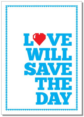 Geschirrtücher/Tea Towels für mehr Farbe in der Küche, verschiedene Motive designed in Berlin (Love will save)