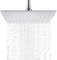 Hiendure - Soffione per doccia in acciaio inox, Acciaio inossidabile, Square, 8 inch square