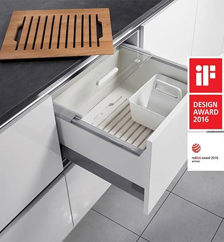 Hailo Pantry-Box 3960601 für 60 cm Schubkastenauszug | Vorratsbox zur Lebensmittelaufbewahrung | Aufbewahrungsbox für Küchenschublade | Küchenorganisation Einbauküche | Nenntiefe 500 mm