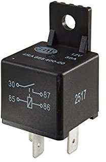 HELLA 4RA 965 400-001 Minirelais, Arbeitsstromrelais, 12 V, 4-polig, Spulenwiderstand: 90 Ohm, Halter: ja