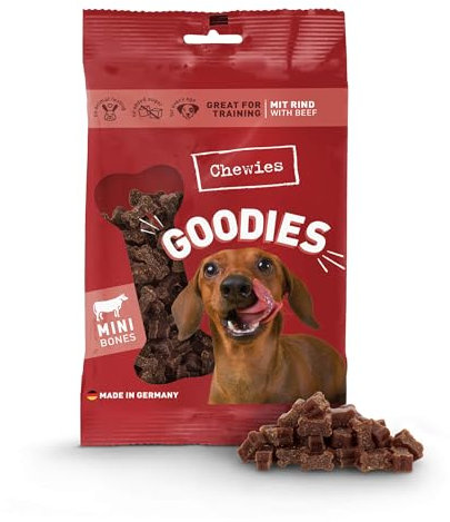 Chewies Hundeleckerli Training Mini Rind Knöchelchen - 125 g - Hundesnacks zuckerfrei & mit hohem Fleischanteil - ideal als Trainings-Leckerli für Ihren Hund