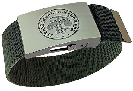 Strassenbauer Handwerk & Zunft - Hosengürtel, 40mm-breit-120cm-lang, Schwarz