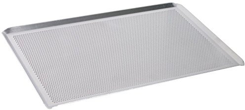 Backblech aus 2 mm starkem Aluminium, ungebeizt, 3 mm Perforierung, ideal für den Einsatz von Backmatten | ERK (A1 - GN 1/1: 53 x 32,5 cm)