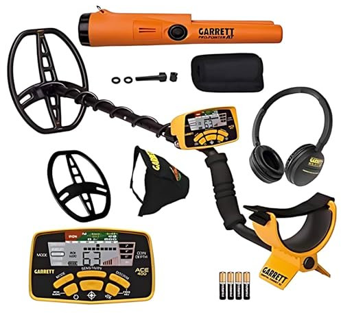 Garrett ACE 400 Metalldetektor mit DD wasserdichter Suchspule und Pro-Pointer at