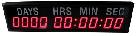 GOODRELIISH Horloge murale à 10 chiffres avec minuteur LED de couleur rouge 5,8 cm