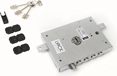DIERRE Serratura Porta Blindata Doppia Mappa 60 dim 142x206 mm SER 6111 1DE Argento