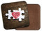 Untersetzer mit Puzzle-Herz-Motiv – Hochzeit für Sie und Ihn, Valentinstag, niedliches Geschenk #8772