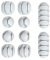 EAZY CASE 10x Kabelclips zur Kabelbefestigung, Verschiedene Größen, elastisch & selbstklebend I Kabel Befestigungsclips, Kabelhalter für Kabelmanagement, flexibel, Weiß