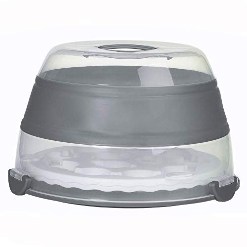 PREPWORKS BCC-1GY Gray Collapsible Cupcake Carrier, Silicone Plastic