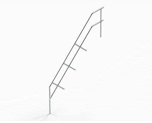 Euroline zweiter Handlauf für Podesttreppe 60 Grad - 5 Stufen