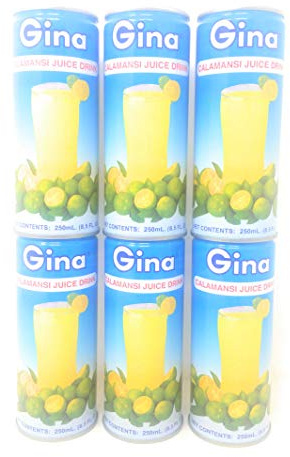 Gina Calamansi Lot de 6 bouteilles de jus de fruits 250 ml