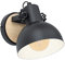 EGLO Wandlampe Lubenham, 1 flammige Vintage Wandleuchte im Industrial Design, Retro Wandspot aus Stahl und Holz, Farbe: Schwarz, braun, Fassung: E27