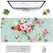 Auhoahsil Großes Mauspad, voller Schreibtisch, XXL, erweitertes Gaming-Mauspad, 88.9 x 38.1 cm, wasserdichte Schreibtischunterlage mit genähtem Rand, Mousepad für Büro und Zuhause, Blumen-Design