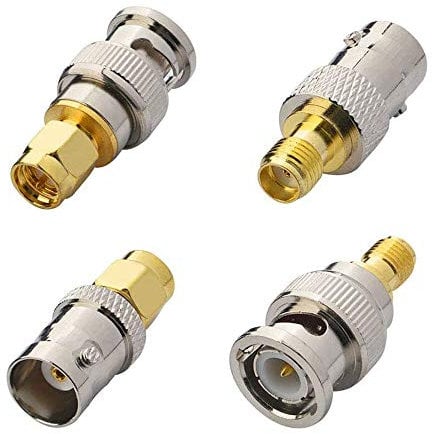 Greluma Kit adattatore coassiale connettore adattatore RF da 4 pezzi SMA a BNC
