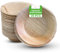 Canape King Disposable Palm Leaf Bowls Round - 100% Biodegradable & Eco Friendly Salad Dessert Serving Bowl - Suitable for Picnics, BBQ, Outdoor Christmas Parties (25 PCS, 4.7'' (12cm))
