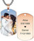 MeMeDIY Personnalisé Dog Tag Pendentif Collier Gravure Texte/Couleur Image pour Hommes Femmes Memorial Bijoux en Acier Inoxydable. Bundle avec Chaîne Réglable, Porte-clés, Silencieux (Or Rose)