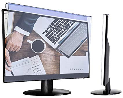Einfach zu hängende Desktop-Monitor-Displayschutzfolie, blaues Licht blockieren, Augen schützen, geeignet für 23,8-24,6-Zoll-Monitor, Anti-Flecken, leicht zu reinigen, kein Verrutschen (540 * 340 mm)