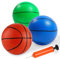6 Inch /18 CM Mini Basketballs for Toddlers Kids Teenagers, 3 Pack 6 Basketball with Pump Durable PVC Basketballs for Mini Over Door Hoop, Pool Beach Balls for Swimming Pool, Indoors, Outdoors, Yard