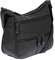 Christian Wippermann Damen Tasche Schultertasche Umhängetasche Crossover Bag Leder Optik Handtasche Schwarz