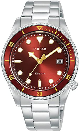 PULSAR Herren Analog Quarz Uhr mit Metall Armband PG8335X1