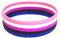 Butler & Grace Genderfluid LGBT Pink Weiß Lila Schwarz Blau Silikon Armband 202mm (1 Band Only)