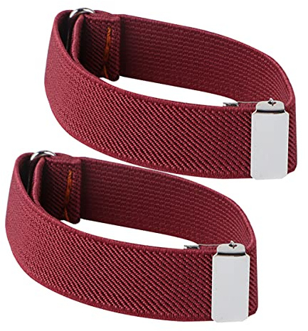 Holibanna Mens Elastic Adjustable Armbands Anti- Slip Shirt Sleeve Adjustable Stretch Elastic Bracelet Arm Shirt Garters Hold Up Armband for Women Men 1 Pair
