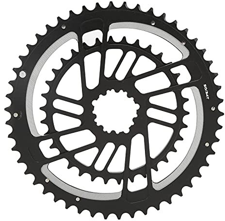 EVTSCAN Double Disc Bike Kurbelgarnitur Kettenblatt Rennrad Kurbel Kettenblatt CNC geschmiedet für GXP(53/39T)