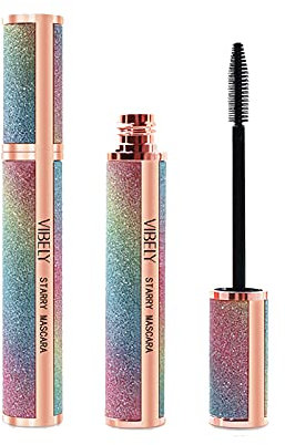 4D Sternenklarer Himmel Wimperntusche Silk Fiber Volumen Wasserdicht Langlebig Not Blooming Schwarz Natürlich Eyelash Mascara
