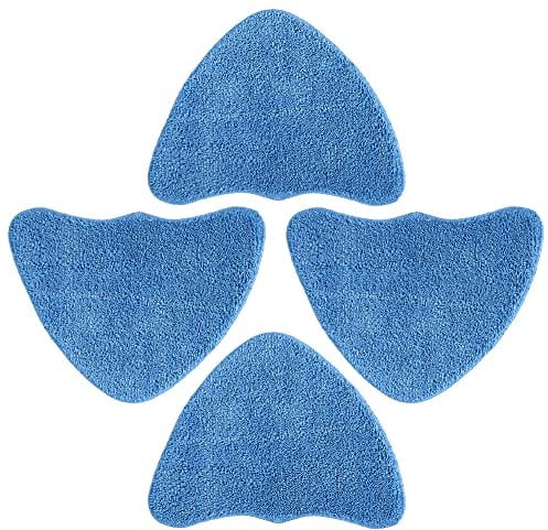 Beaface 4 PCS Steam Mop Pads Compatible with Vax Steam Mops S85-CM S86-SF-CC S86-SF-C and More, Microfibre Mop Cleaning Pads Replacement Mop Pad (Blue)