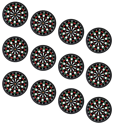 Darts Dart Tasse 12 Stücke Dart Board- Untersetzer Neuheit Teetasse Pads Hitzebest?ndige Tasse Getr? Untersetzer Home Table Ornament (Schwarz) Dart Untersetzer
