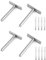 QWORK® 4 PZ Supporti per Mensole Flottante 100mm Staffe Mensole Invisibili con Vite per Decorativo a Parete Fai Da Te