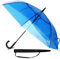 Sternenfunke Regenschirm transparent blau Ø102 cm | durchsichtig groß transparent-blau incl. Tragetasche | Schirm blau durchsichtiger perfekt für eine Person, leicht| Rand weiß