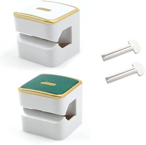 Norhogo 2 Stück Tubenquetscher Tubenpresse Rolling Tube Zahnpasta Quetscher Drehen Zahnpastaspender für alle Tuben Tubenausdrücker Tubenaufroller Kunststoff & Silikonpad für Badezimmer(Weiß,Grün)