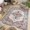TALETA Teppich Wohnzimmer waschbar, Vintage Kurzflor-Teppich, Orientlisch Teppich für Wohnzimmer, Schlafzimmer-Teppich, Küche, Teppich-Esszimmer Groß: 190x280cm