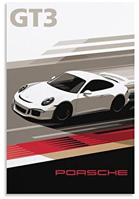 KWID Supercar Poster Porsche 911 GT3 Sportauto-Poster, dekoratives Gemälde, Leinwand, Wandposter und Kunstbild, modernes Familien-Schlafzimmer, Dekor-Poster, 30 x 45 cm