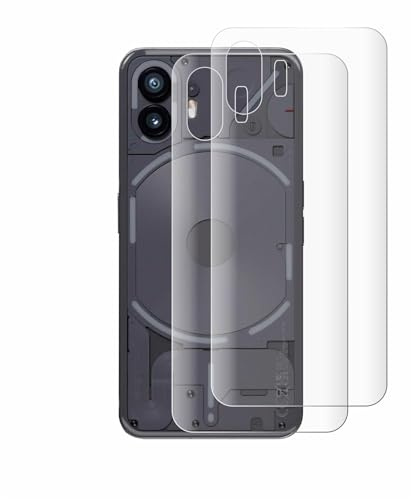 BROTECT Schutzfolie für Nothing Phone (2) | (Rückseite) 2 Stück Transparenter Displayschutz Made in Germany Klare Full-Screen Folie Full-Cover 3D Curved Montage Kit