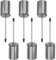 6 Stück Stabkerzenhalter Adventskranz Silber, Kerzenhalter Mit Dorn, Kerzenstecker für Stabkerzen, Metall Kerzenständer (Silber)
