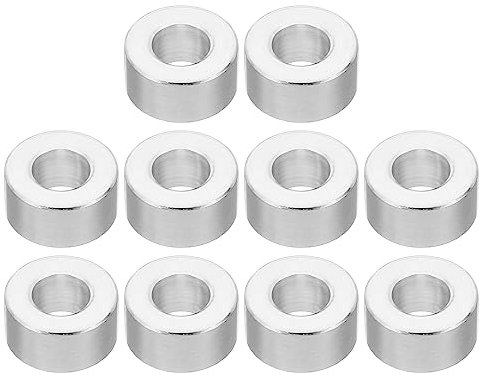 PATIKIL M8 Aluminium Espaceurs Rond, 10pcs Métal Espaceur Aluminium 8.2mm ID x 16mm OD x 8mm L Épaisseur Aluminium Espaceur Vis Écarteur pour 5/16 ou M8 Vis Boulons