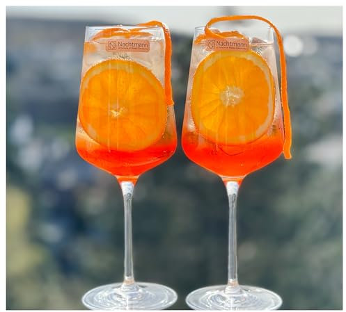 Topkapi Elite Aperol Spritz Glass Lützel I 4 pezzi Aperol Spritz Bicchieri XL Taglia I Lavabile in Lavastoviglie I Vetro Cristallo Senza Piombo I Resistente alla rottura I by Nachtmann I 550 ml