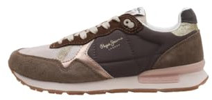 Pepe Jeans Femme Brit Mixt W Basket, Marron Laiton Marron, 43 EU