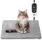 Jazzy Fuzzy - Pet Heating Pad, 6 Adjustable Dog Cat Heating Pads with Timer, Waterproof Indoor Heating Pad with Cord