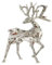 ISAKEN Goldene Hirsch Brosche, Glänzende Weihnachten Hirsch Anstecknadel Modische Elch Brosche Kristall Hirsch Brosche Pin, für Frauen Mädchen Kleid Pullover Shirt Dekoration
