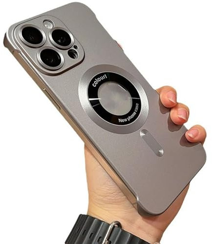Ultra-Thin Sleek Profile Phone Case For Iphone15/14/13/12,Magnetic Charging Anti-Collision Matte Protective Case,Snap Frame Phone Case,Frameless Matte Pc Ultra Thin For Iphone Case (15Pro,Gray)