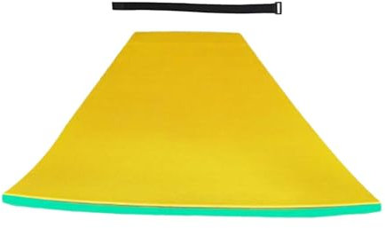Dickly Schwimmmatte fürs Wasser, Schwimmpolster, Schwimmfloß für den Pool, Spaß für die ganze Familie, Entspannen, Bequeme Schwimmmatte, Bett, aufrollbare, Gelb 110x40x2.2cm