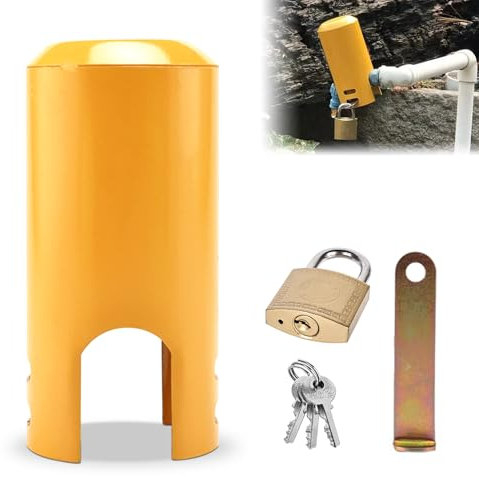 Sistema de Bloqueo de Grifo, Cerradura de Grifo, Cerradura de Grifo Al Aire, Evitar El Robo Y El Vandalismo, Grifo de Agua Funda Protectora para Al Aire Libre Jardín Cocina