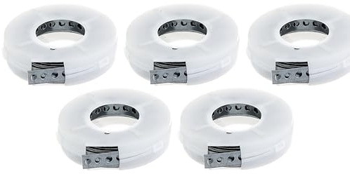 Alberts 848088 Lochband | mit oder ohne Abrollkasette | sendzimirverzinkt | Breite 17 mm | Länge 3 m | 5er Set