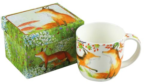 Emma Ball Mug Foxes Fine Bone China with Matching Gift Box