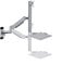 Adjustable Monitor Arm Wall Mount Bracket with Foldable Keyboard Tray for Monitors up to 32 Industrial Monitor Stand for Wall Mount Lift Workstation